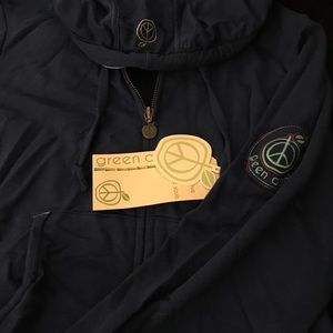 NWT Bright Blue Green Apple Hoodie